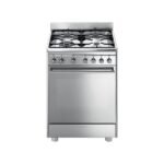 Cuisinière mixte SMEG CX68MF8 4 foyers Multifonction Vapeur 60 cm